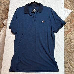 Hollister Blue Polo Shirt Classic Design Casual Wear